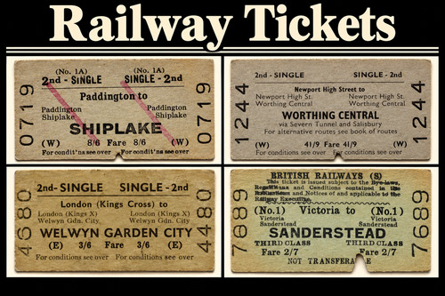 British railway train ticket - british,