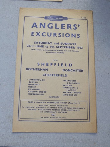 Railway handbill sheffield - railway, br
